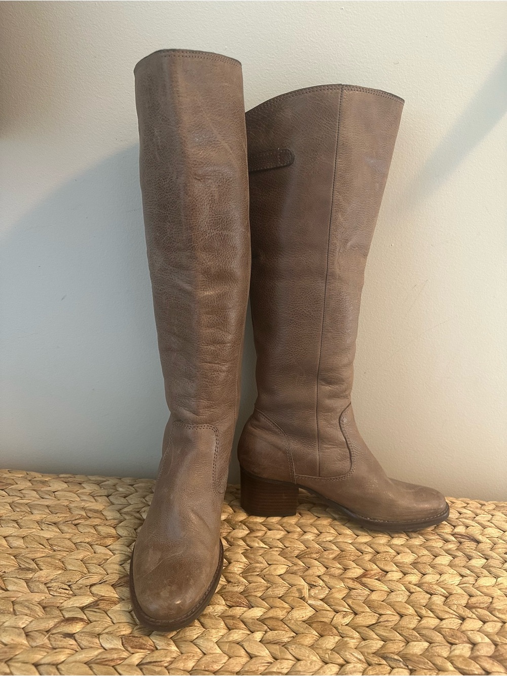 Matisse Knee High Leather Boots Light Brown